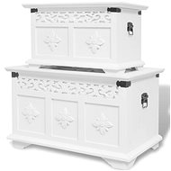 Storage Chests White Set of 2 pcs - Chest