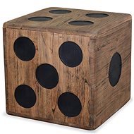 Storage Box Mindi Wood 40 x 40 x 40cm Dice Design - Bench