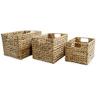 Storage Baskets, Set of 3, Water Hyacinth - Storage Box