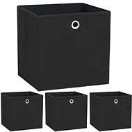 Storage Boxes 4 pcs Non-woven Fabric 32 x 32 x 32cm Black - Storage Box