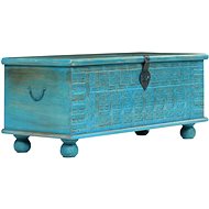 Storage Chest made of Solid Mango Tree Blue 100 x 40 x 41cm - Chest