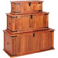 Storage Chests 3 pcs Solid Acacia Wood - Chest