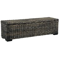 Storage Box 120cm Black Kubu Rattan and Solid Mango Tree - Storage Box