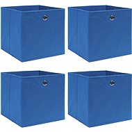 Storage Boxes 4 pcs Blue 32 x 32 x 32cm Textile - Storage Box