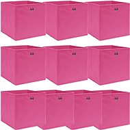 Storage Boxes 10 pcs Pink 32 x 32 x 32cm Textile - Storage Box