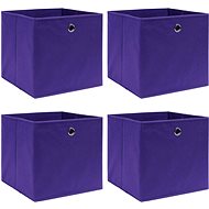 Storage Boxes 4 pcs Purple 32 x 32 x 32cm Textile - Storage Box