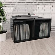 Storage Box for LP Records Black High Gloss 71x34x36cm Chipboard - Storage Box