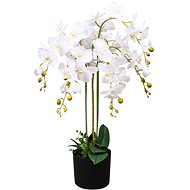 Artificial Orchid Plant with Flowerpot 75cm White - Artificial Flower