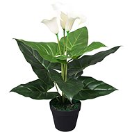Artificial Calla Plant with Flowerpot 45cm White - Artificial Flower