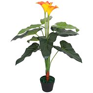 Artificial Calla Plant with Flowerpot 85cm Red-yellow - Artificial Flower