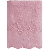 Soft Cotton Towel Silvia with lace 50×100cm, pink - Towel