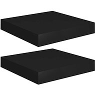 Shumee floating wall mounted 2 pcs black 23×23,5×3,8 cm MDF, 323824 - Shelf