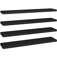 Shumee floating wall mounted 4 pcs black 120×23,5×3,8 cm MDF, 323843 - Shelf