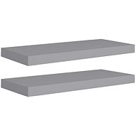 Shumee plovoucí nástěnné 2 ks šedé 60×23,5×3,8 cm MDF, 323854 - Shelf