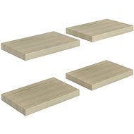 Shumee floating wall mounted 4 pcs oak 40×23×3,8 cm MDF, 323870 - Shelf