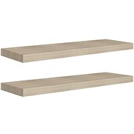 Shumee floating wall mounted 2 pcs oak 80×23,5×3,8 cm MDF, 323878 - Shelf