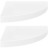 Shumee floating corner 2 pcs white high gloss 35×35×3,8 cm MDF, 323908 - Shelf