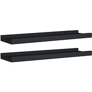 Shumee for framed pictures 2 pcs black 40×9×3 cm MDF, 323931 - Shelf
