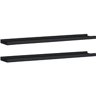 Shumee for framed pictures 2 pcs black 80×9×3 cm MDF, 323933 - Shelf