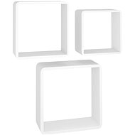 Shumee Nástěnné kostky 3 ks bílé MDF, 323952 - Shelf