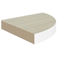 Shumee nástěnná rohová dub a bílá 25×25×3,8 cm MDF, 326630 - Police