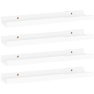 Shumee Wall mounted 4 pcs high gloss white 40×9×3 cm, 326653 - Shelf