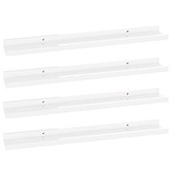 Shumee Wall mounted 4 pcs high gloss white 60×9×3 cm, 326654 - Shelf