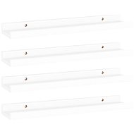 Shumee Nástěnné 4 ks bílé 40×9×3 cm , 326660 - Shelf