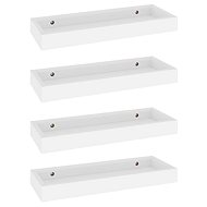 Shumee Nástěnné Loggia 4 ks bílé 40×15×4 cm MDF, 330200 - Shelf