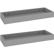 Shumee Nástěnné Loggia 2 ks šedé 40×15×4 cm MDF, 330203 - Shelf