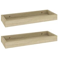 Shumee Nástěnné Loggia 2 ks dub 40×15×4 cm MDF, 330205 - Shelf