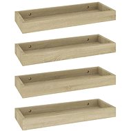 Shumee Nástěnné Loggia 4 ks dub 40×15×4 cm MDF, 330206 - Shelf