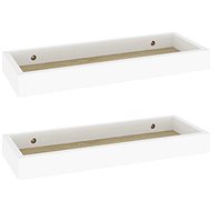 Shumee Nástěnné Loggia 2 ks dub a bílé 40×15×4 cm MDF, 330207 - Shelf