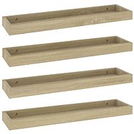 Shumee Nástěnné Loggia 4 ks dub 60×15×4 cm MDF, 330220 - Police