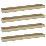 Shumee Nástěnné Loggia 4 ks dub 80×15×4 cm MDF, 330234 - Shelf