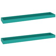 Shumee Nástěnné Loggia 2 ks modré 80×15×4 cm MDF, 330239 - Shelf