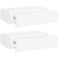 Shumee Wall mounted with drawers 2 pcs white 40×23,5×10 cm MDF, 330242 - Shelf