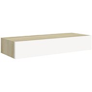 Shumee wall unit with drawer oak and white 60×23,5×10 cm MDF, 330263 - Shelf