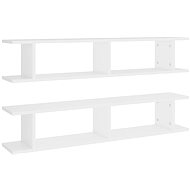 Shumee Nástěnné 2 ks bílé 105×18×20 cm dřevotříska, 807205 - Shelf