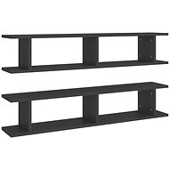 Shumee Nástěnné 2 ks šedé 105×18×20 cm dřevotříska, 807207 - Shelf