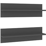 Shumee Nástěnné 2 ks šedé 60×11,5×18 cm dřevotříska, 807319 - Shelf