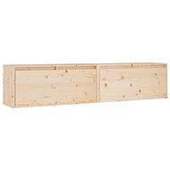 Shumee Wall mounted 2 pcs 80×30×35 cm solid pine wood, 813456 - Cabinet
