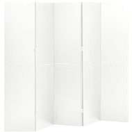 Shumee 5dílný 2 ks bílá 200×180 cm ocel, 3095197 - Paraván