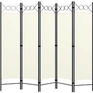Shumee 5-piece foldable cream white 200×180 cm, 320707 - Room Divider