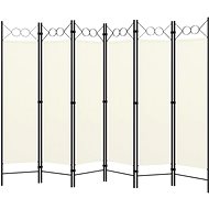 Shumee 6dílný krémově bílý 240×180 cm, 320711 - Paraván