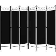 Shumee 6dílný černý 240×180 cm, 320714 - Room Divider