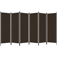 Shumee 6-piece brown 300×180 cm, 320728 - Room Divider