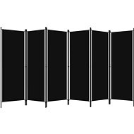 Shumee 6-piece black 300×180 cm, 320730 - Room Divider