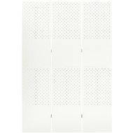 Shumee 3dílný bílý 120×180 cm ocel, 335896 - Paraván