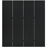 Shumee 4dílný černý 160×180 cm ocel, 335898 - Paraván